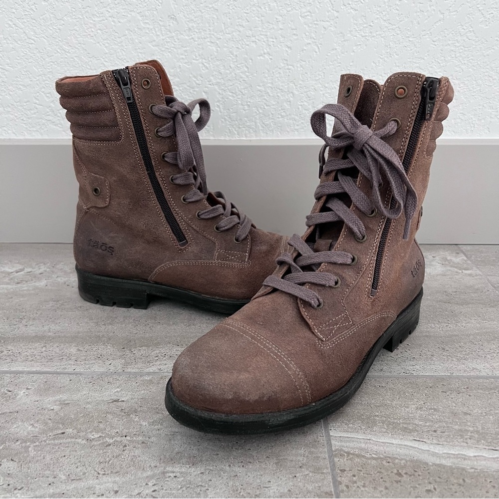 Taos Footwear Renegade Taupe Rugged Boots Shoes Zip Women Size 9-9.5 RGD-27697 , - Picture 10 of 16